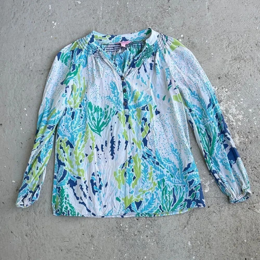 Lilly Pulitzer Elsa silk top